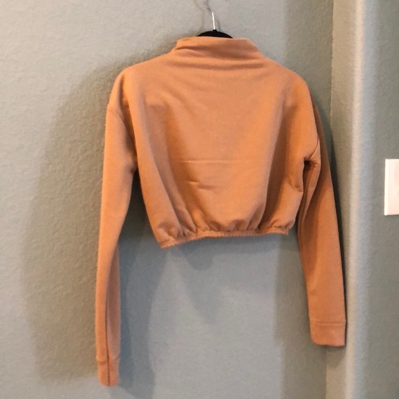 Funnel Neck Cropped Sweater - Picture 2 of 3